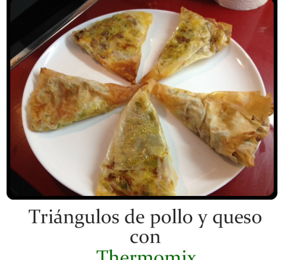 Triángulos de Pollo y Queso con Thermomix® . 